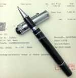 Copy Mont Blanc Writers Edition Black Resin Silver Cap Rollerball Pen New
